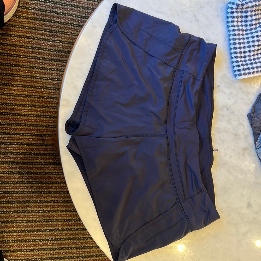Navy lululemon shorts